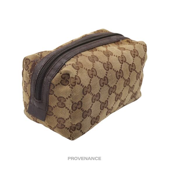 🔴 Gucci Zip Pouch - GG Canvas Brown - Picture 4 of 10